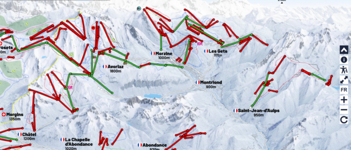 Pistekaart Portes du Soleil